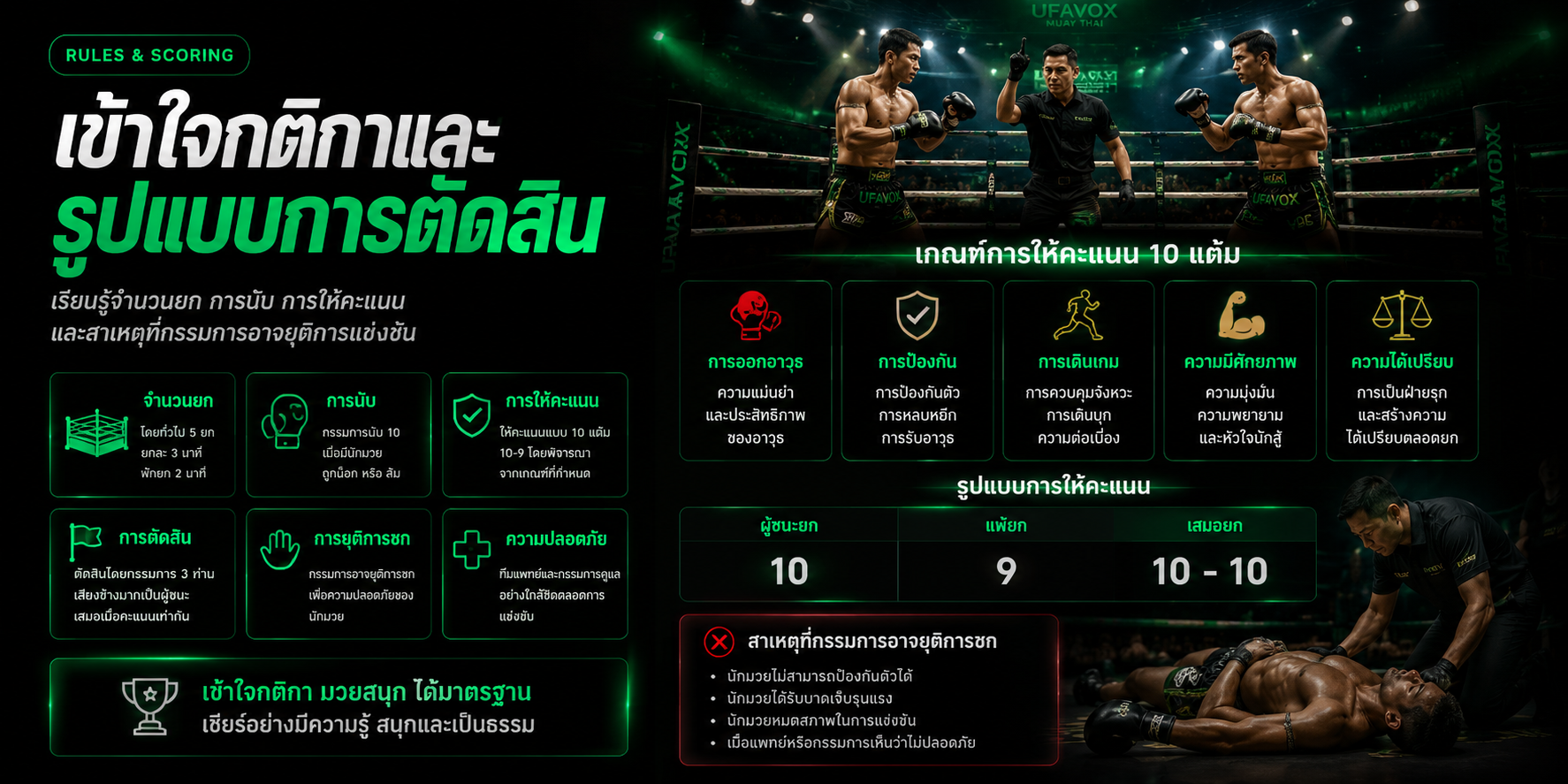 กติกาและการตัดสินมวย