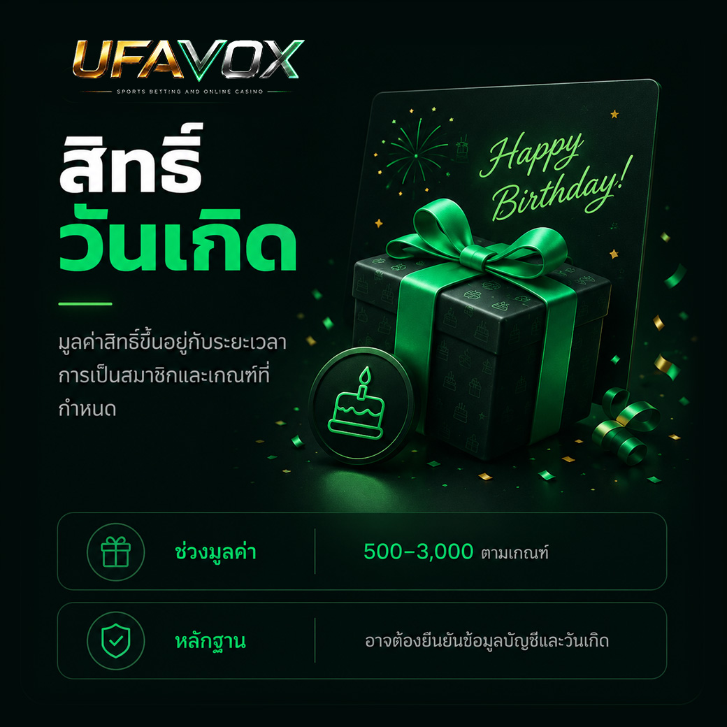 ข้อมูลสิทธิ์วันเกิด UFAVOX