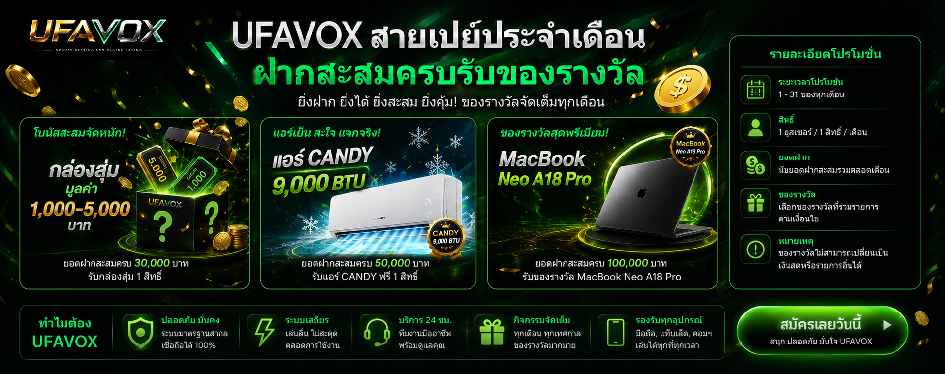 กิจกรรมสะสมแต้ม UFAVOX